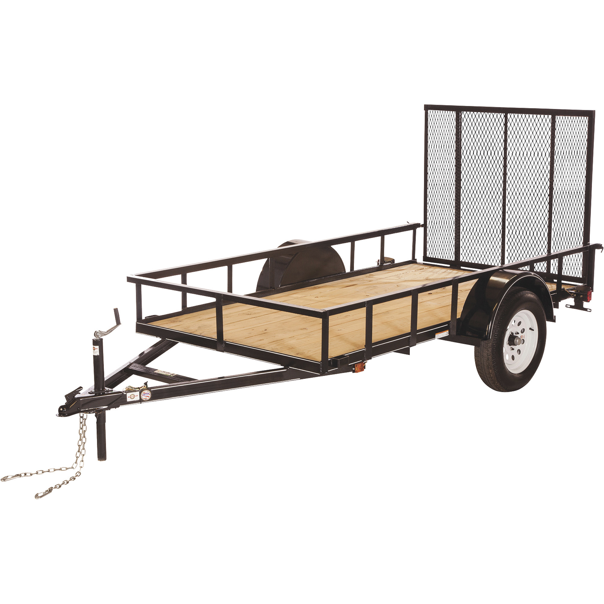 Carry-On Trailer 5 ft. x 8 ft. Wood Floor Utility Trailer with Ramp Gate, Model# 5X8GW